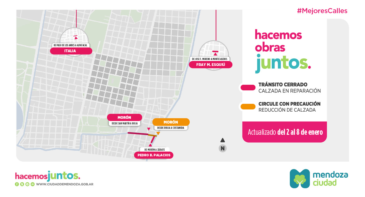 mejores calles ciudad mendoza enero