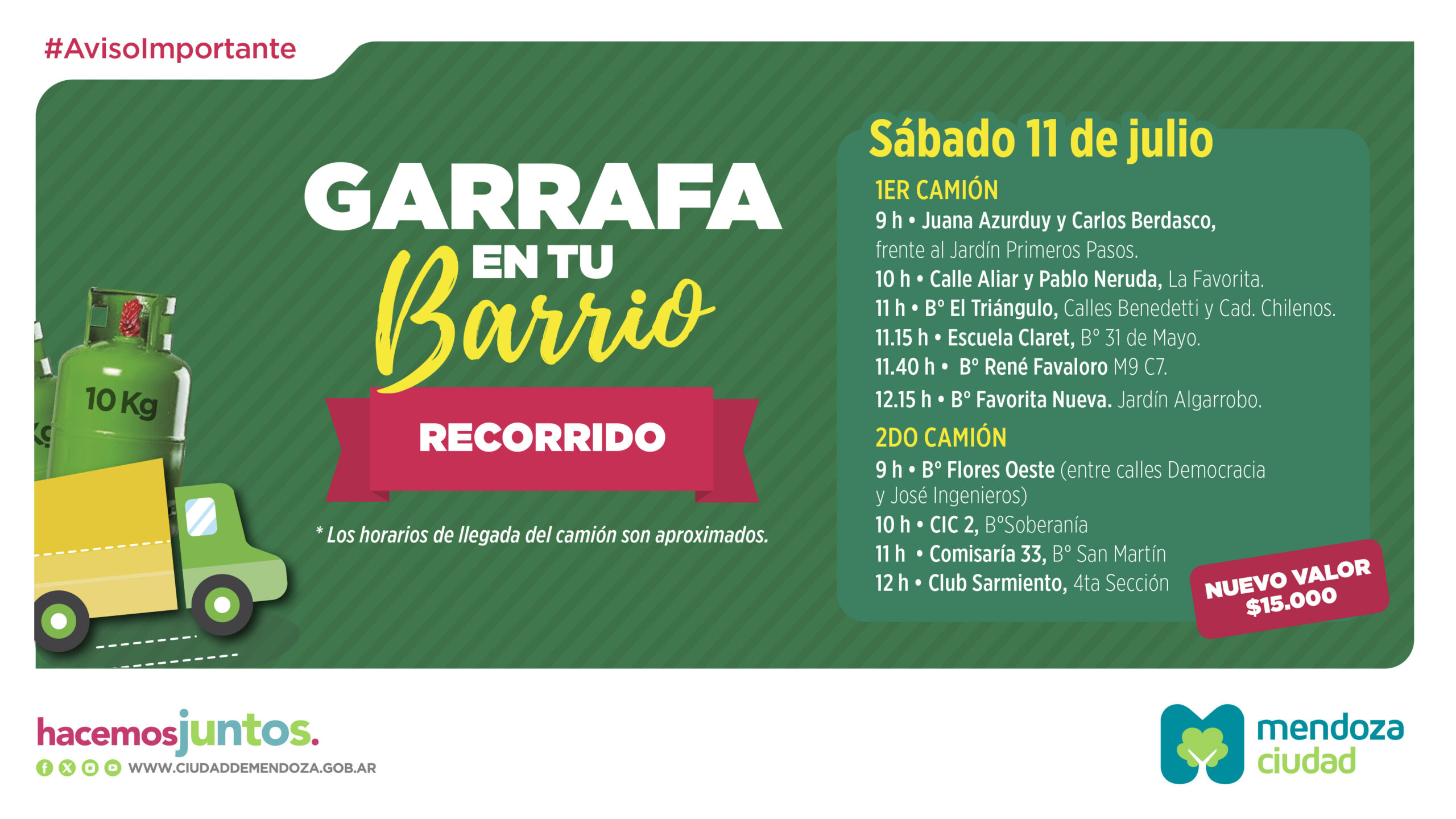 11 julio recorrido garrafa social