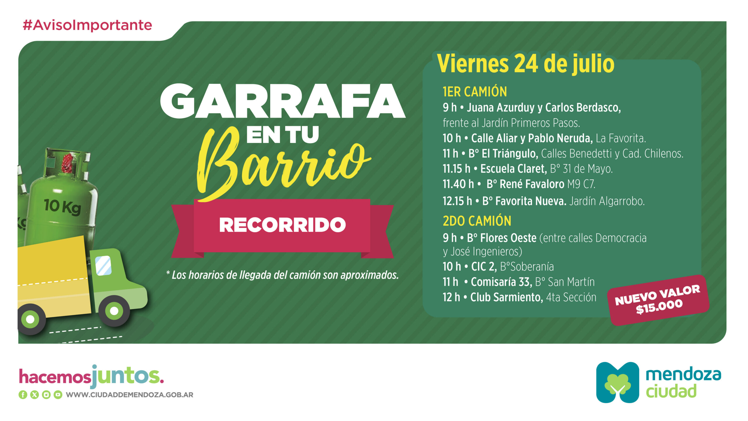 24 julio recorrido garrafa social