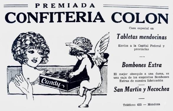 PUBLICIDAD DE LA CONFITERÍA COLÓN